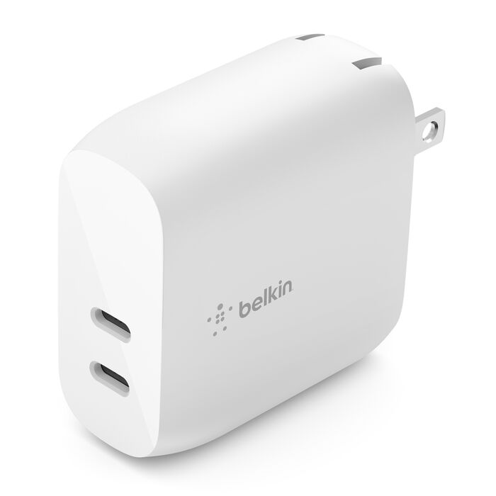4. Belkin BoostCharge Dual USB-C PD 40W充電器