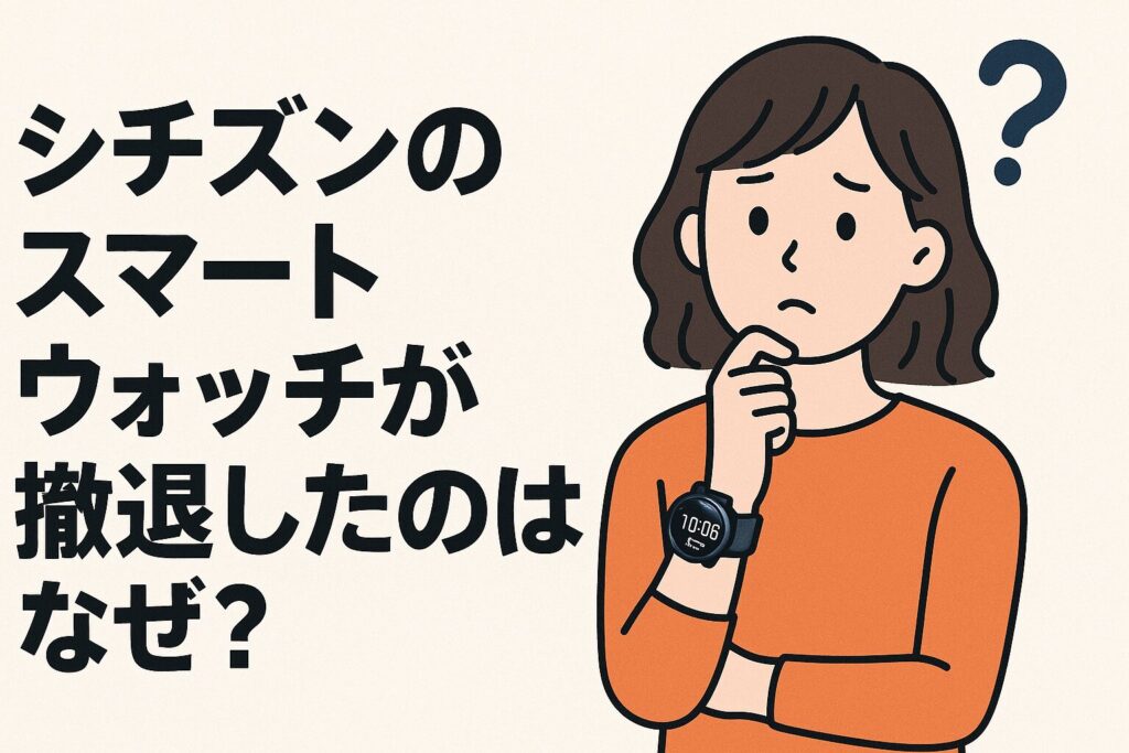 シチズンのスマートウォッチが撤退したのはなぜ？