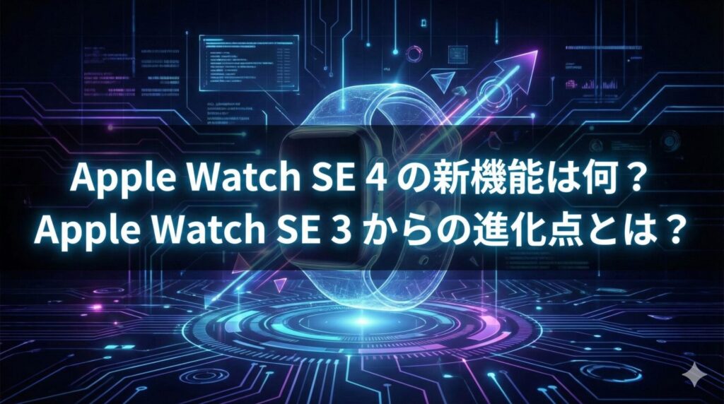 Apple Watch SE 4 の新機能は何？Apple Watch SE 3 からの進化点とは？