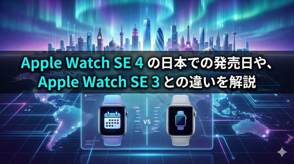 Apple Watch SE 4 の日本での発売日や、Apple Watch SE 3との違いは？