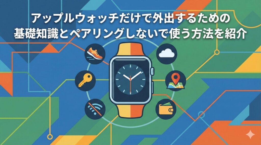 アップルウォッチだけで外出するための基礎知識とペアリングしないで使う方法を紹介