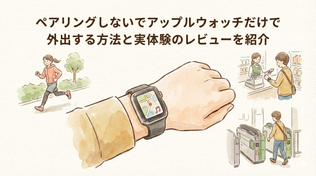 ペアリングしないでアップルウォッチだけで外出する方法と実体験のレビューを紹介