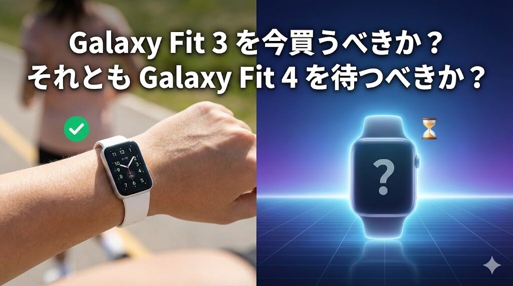 Galaxy Fit 3 を今買うべきか？それとも Galaxy Fit 4 を待つべきか？