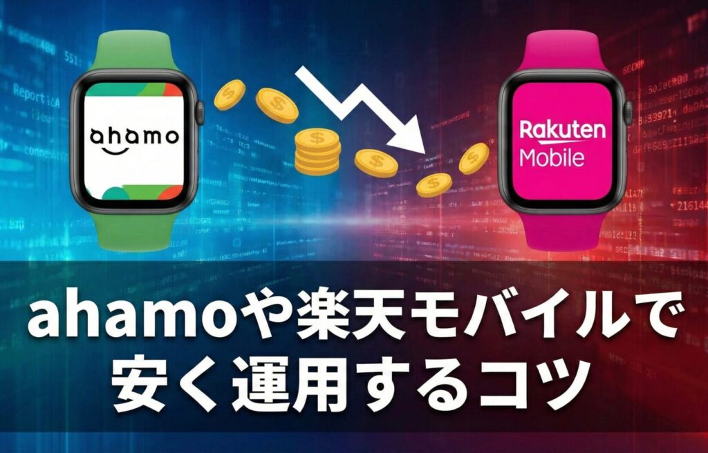 ahamoや楽天モバイルで安く運用するコツ