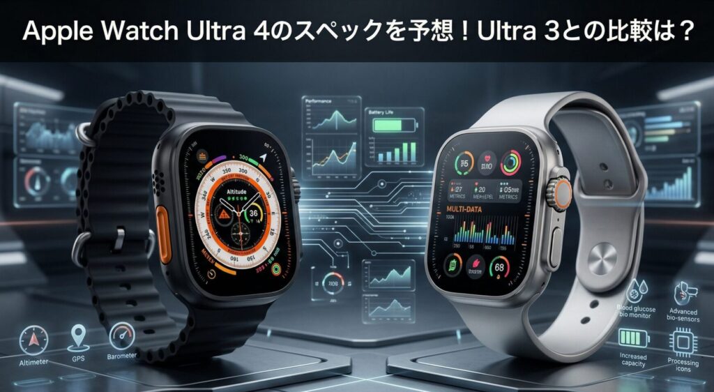 Apple Watch Ultra 4のスペックを予想！Ultra 3との比較は？