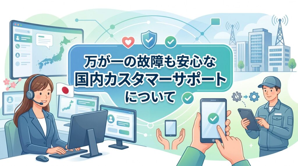 万が一の故障も安心な国内カスタマーサポートについて