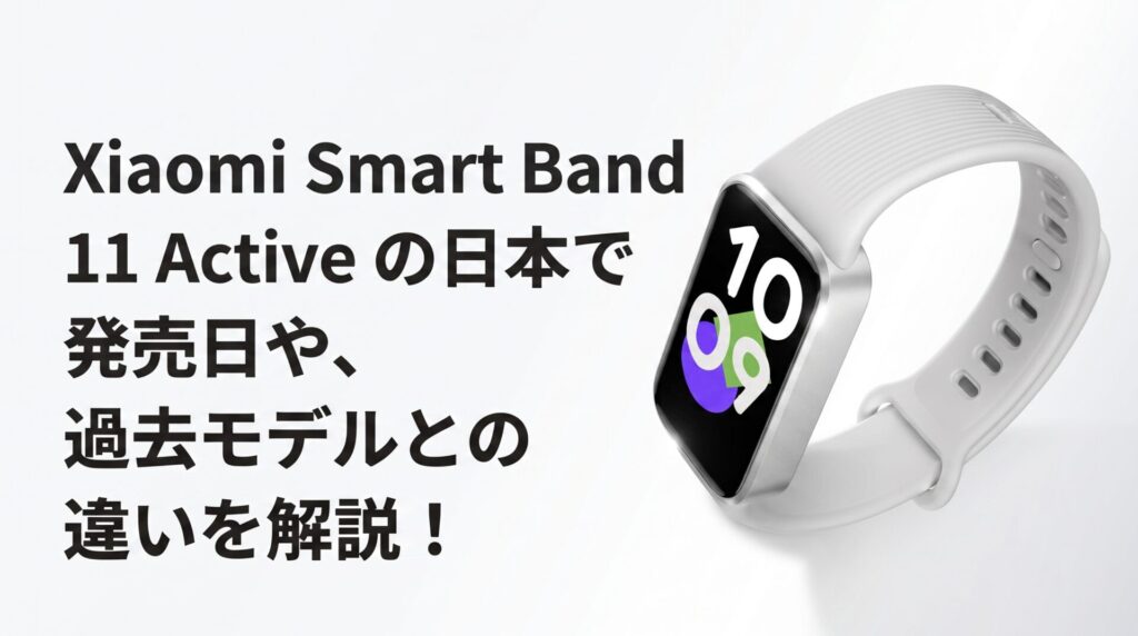 Xiaomi Smart Band 11 Activeの日本での発売日や、過去モデルとの違いを解説